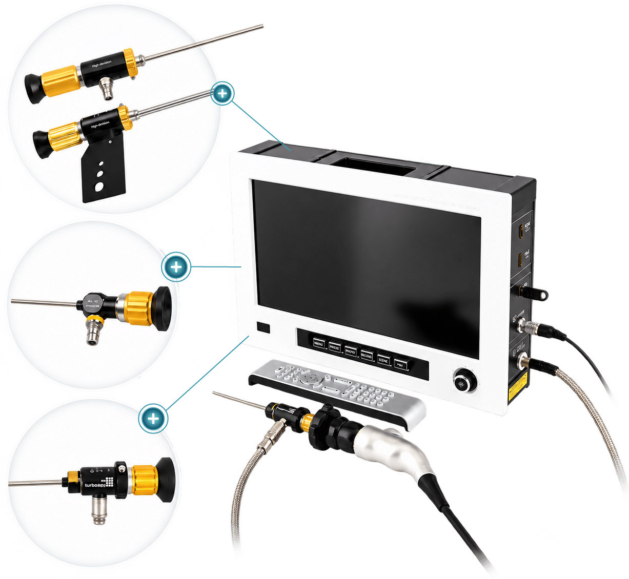 HIPP All-in-One Cam mit kompatiblen starren Endoskopen der Serien HO/HB, FM und Turboskop